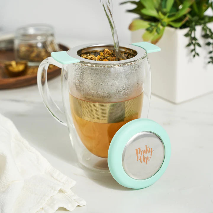 PINKY UP ERIN UNIVERSAL TEA INFUSER IN TURQUOISE