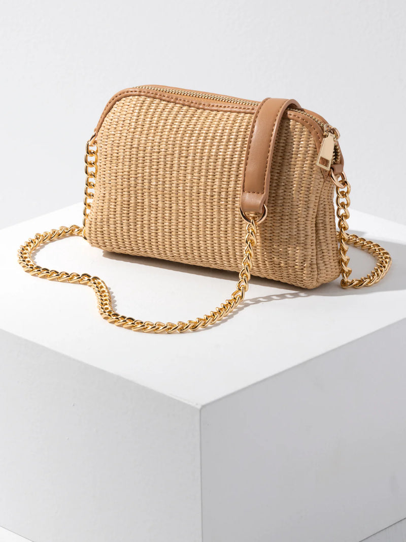 Shiraleah Shiraleah Josephine Straw Mini Shoulder Bag - Natural