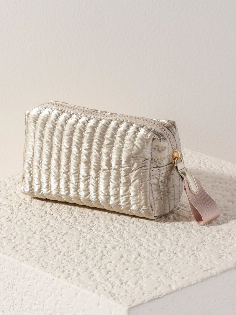 Shiraleah Logan Small Boxy Cosmetic Pouch - Gold