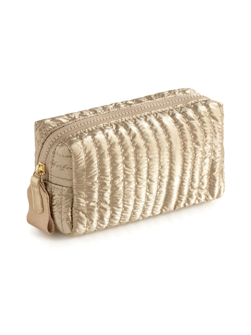 Shiraleah Logan Small Boxy Cosmetic Pouch - Gold