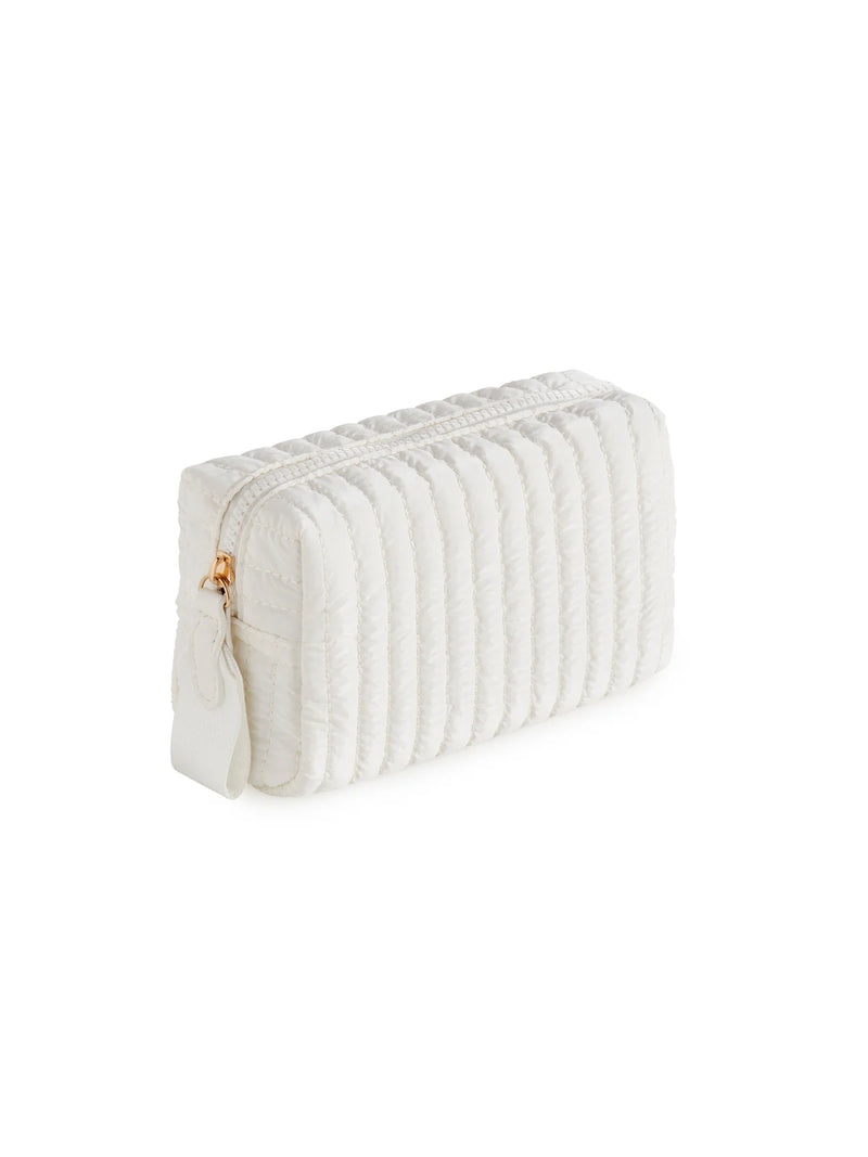 Shiraleah Shiraleah Logan Small Boxy Cosmetic Pouch - Pearl
