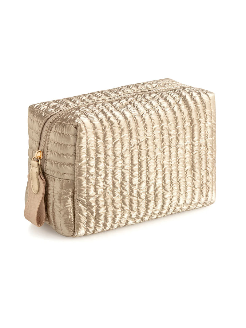 Shiraleah Shiraleah Logan Large Boxy Cosmetic Pouch - Gold