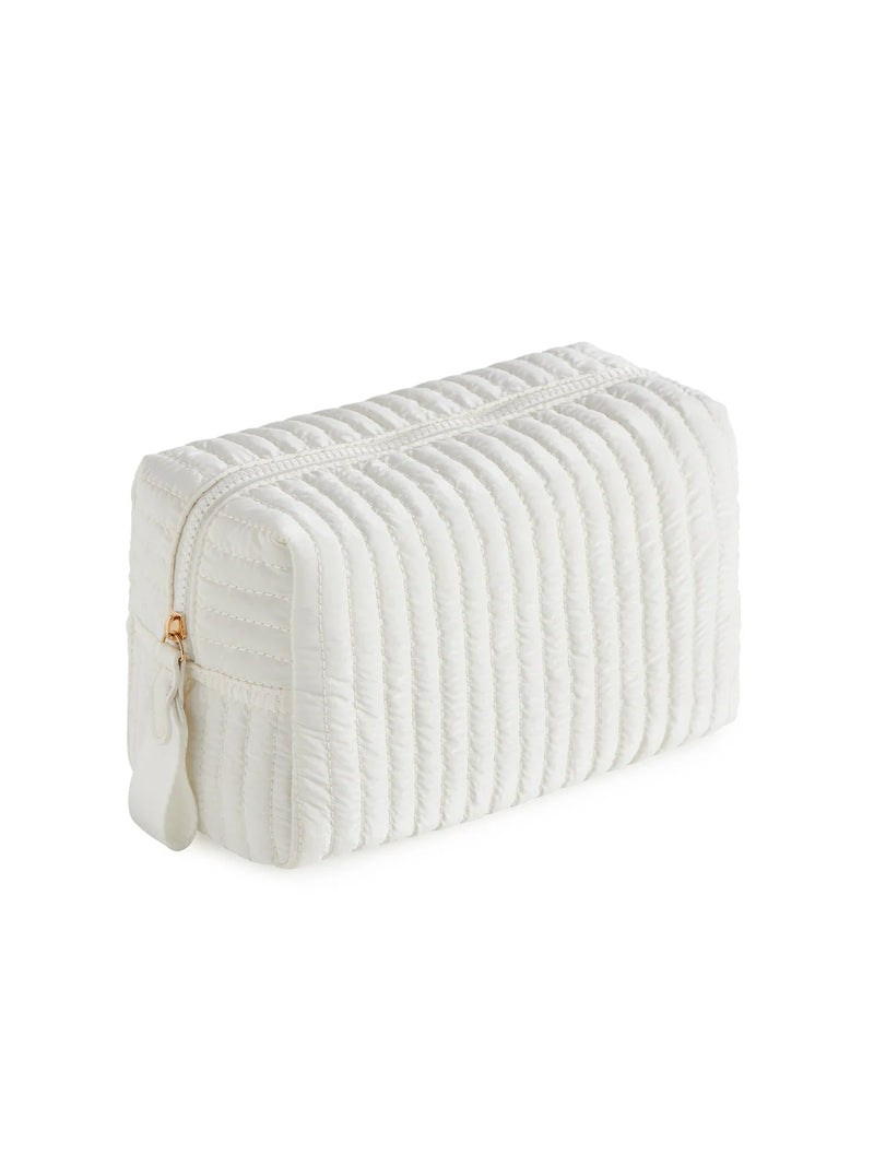 Shiraleah Logan Large Boxy Cosmetic Pouch - Pearl
