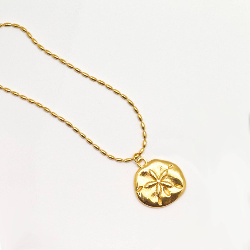 Salty Cali Sand Dollar Necklace Gold
