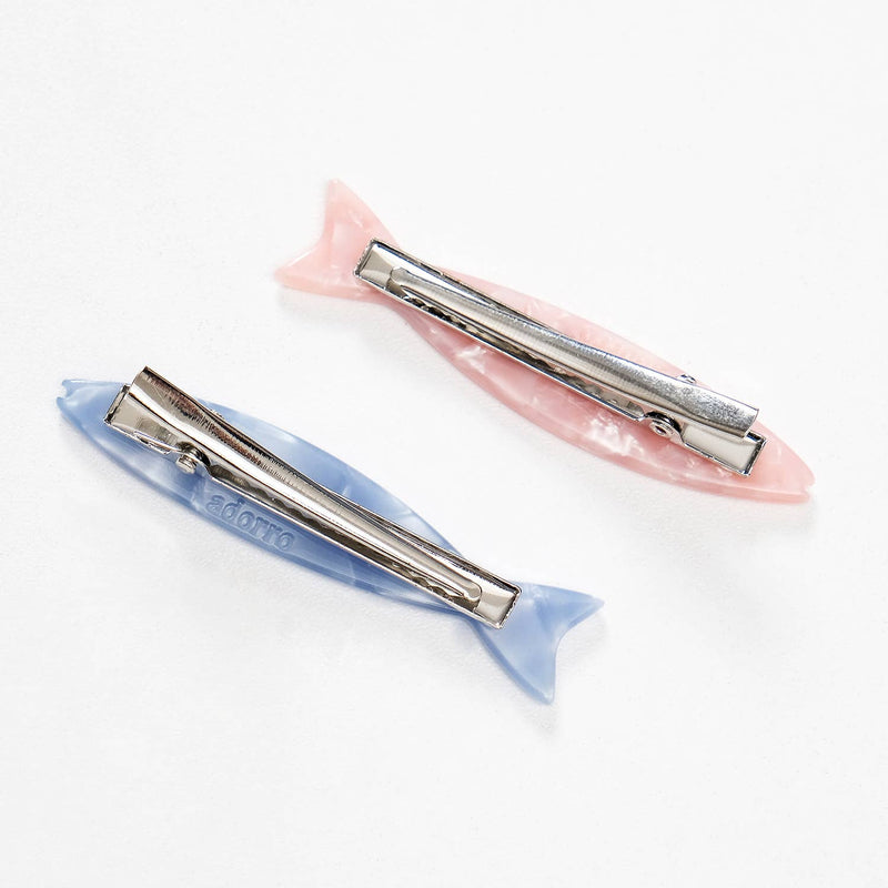 Saltwater Floral Sardine Fish Barrette Hair Clip