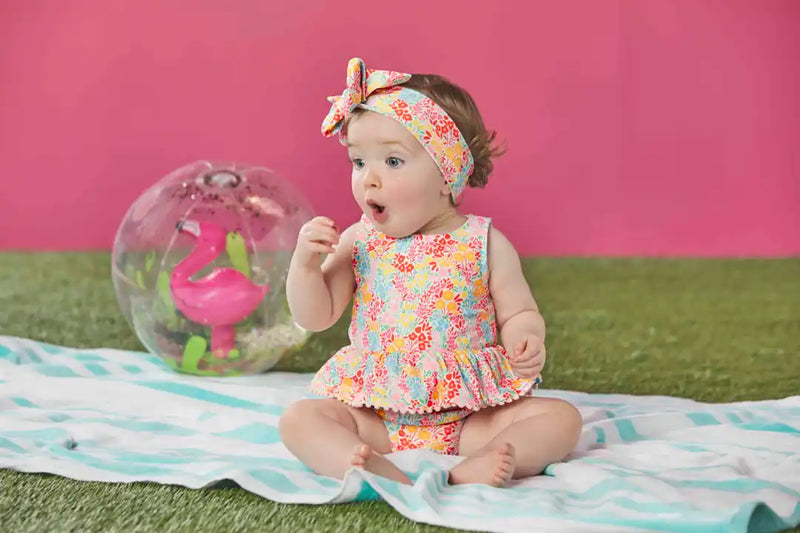 FINAL SALE Reversible Floral and Stripe Girl&