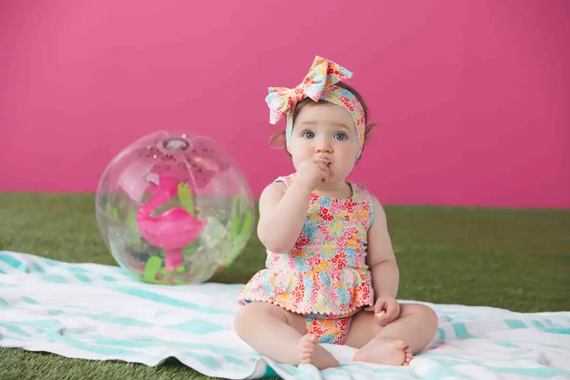 FINAL SALE Reversible Floral and Stripe Girl&