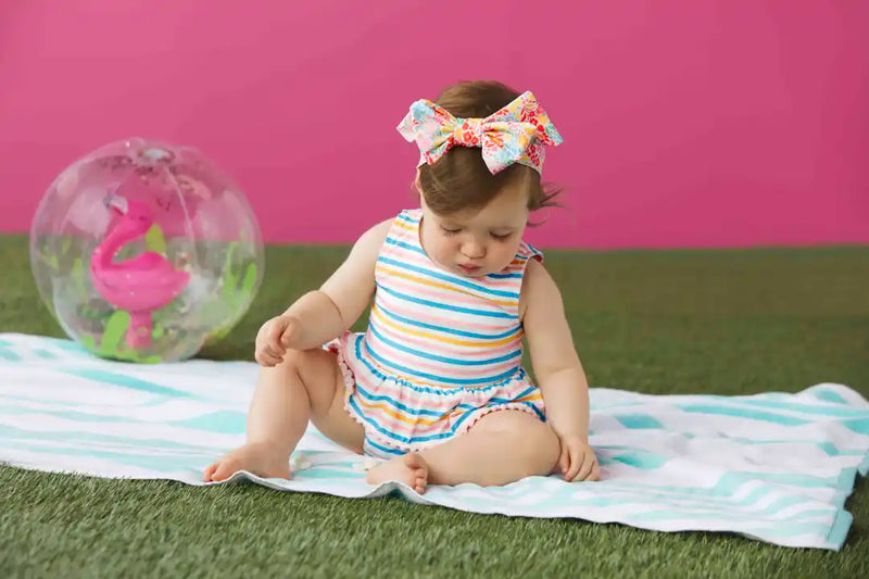 FINAL SALE Reversible Floral and Stripe Girl&