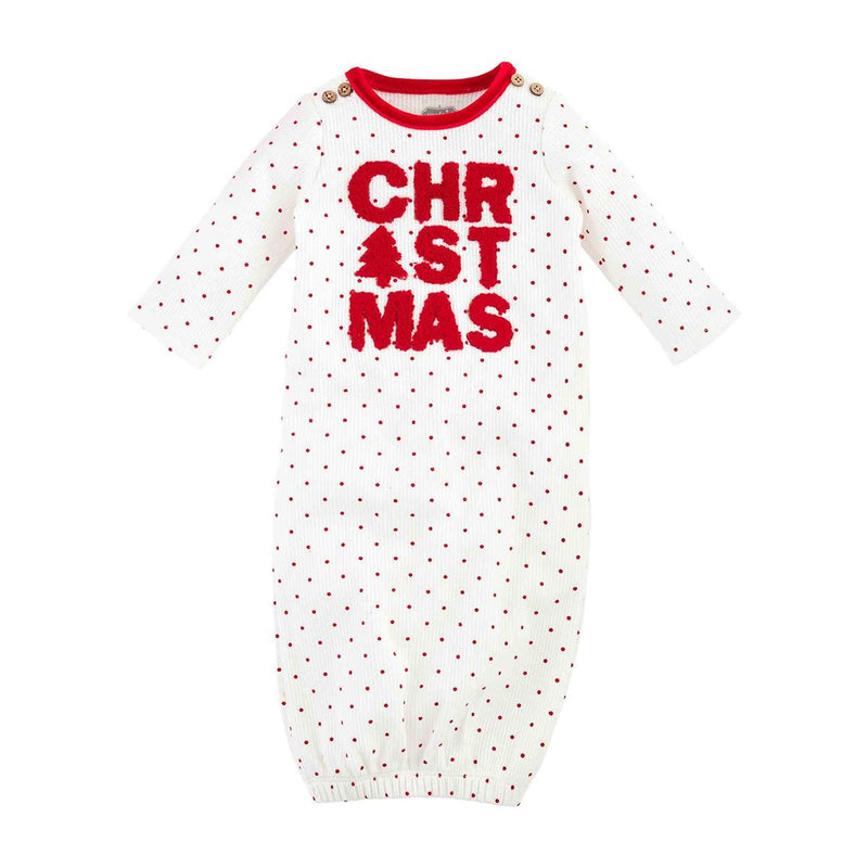 Mud Pie Christmas Newborn Gown & Headband