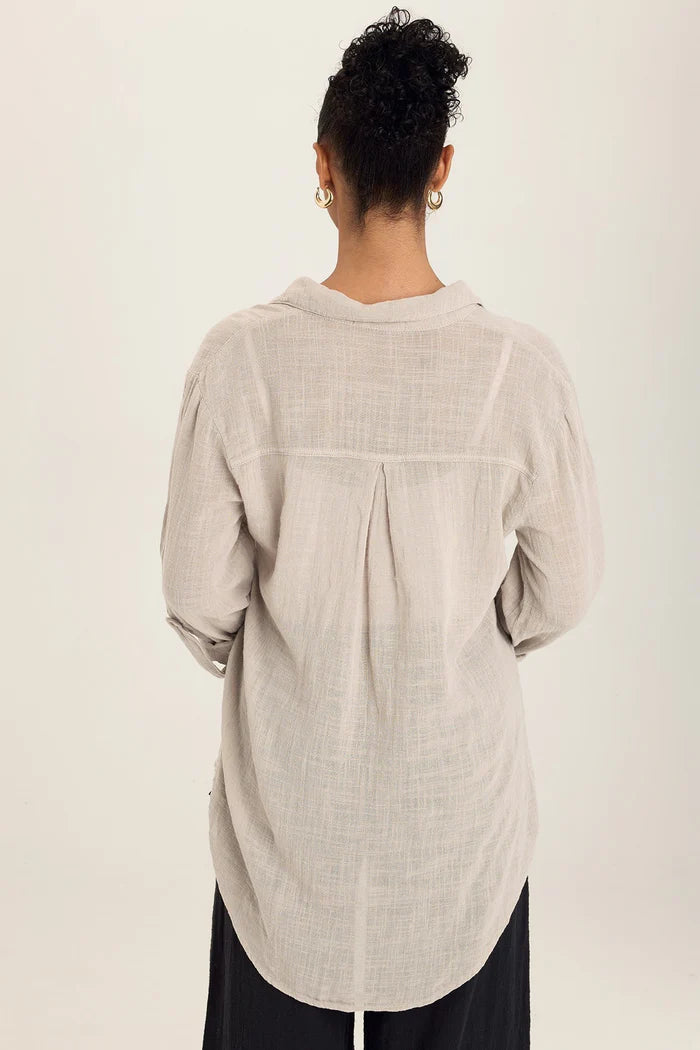 XCVI Wearables Porter Blouse  in Ripple Pigment