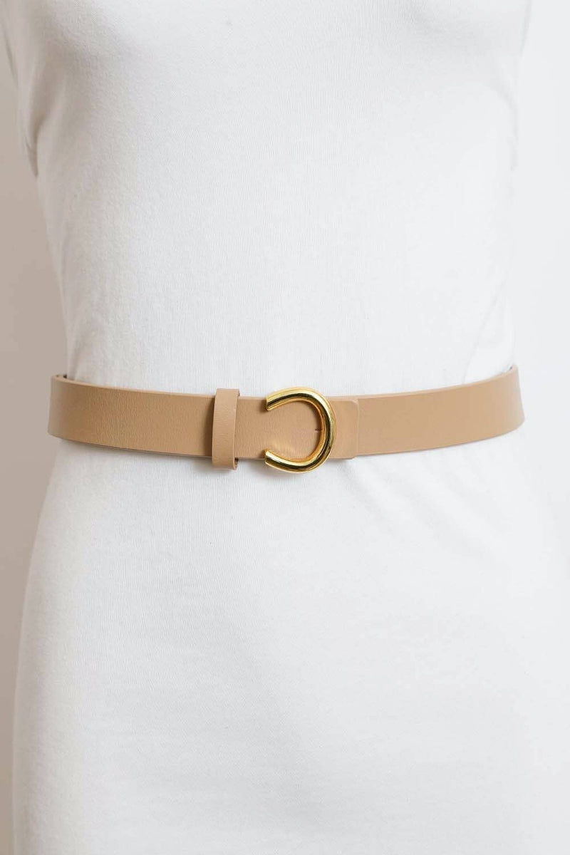 Minimalist Gold Horseshoe Belt -