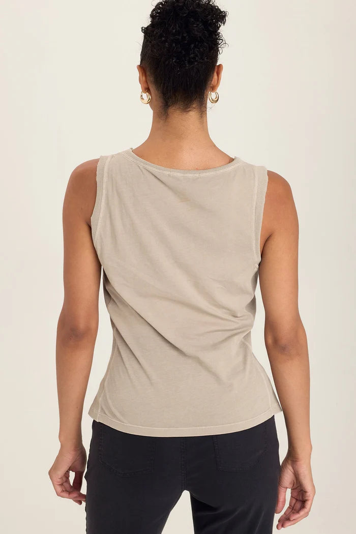 XCVI Wearables Rexel Tank  in Ripple Pigment