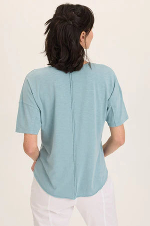 XCVI Wearables Duvall Soft Jersey Oversize Tee - Ocean Front