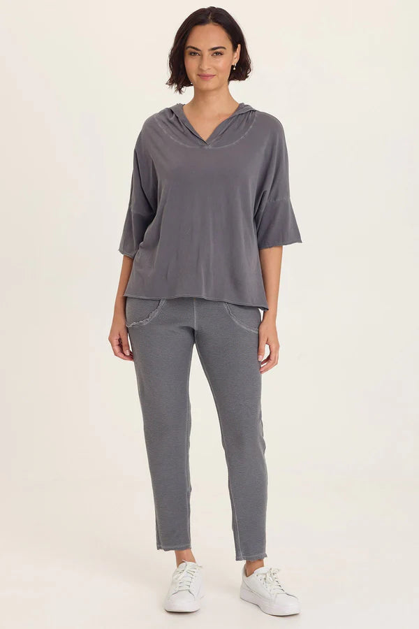 XCVI Wearables Kiefer Slim Leg Crepe Knit Pant  in Nebulous Pigment