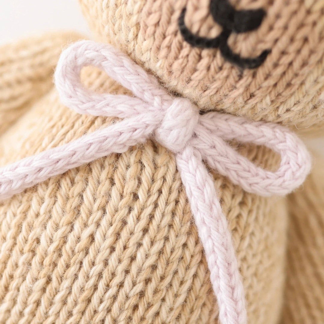 Cuddle+Kind Baby honey bear (lavender bow)