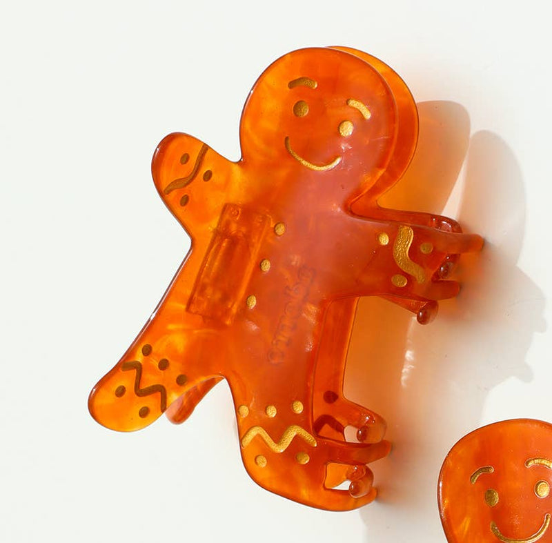 Gingerbread Man and Lady | Holiday Claw Clip