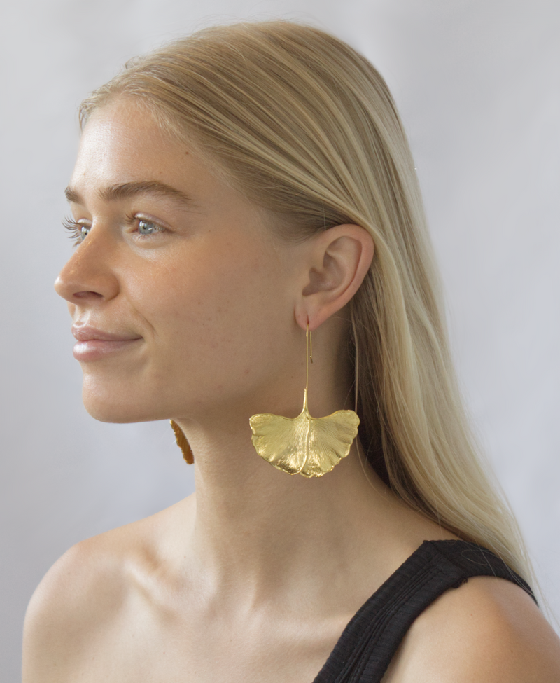 Salty Cali Petal Statement Earrings Gold