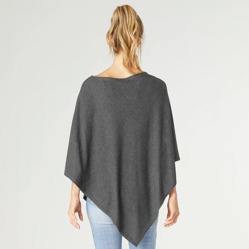 Lightweight Brushed Poncho - Charcoal 2139038D