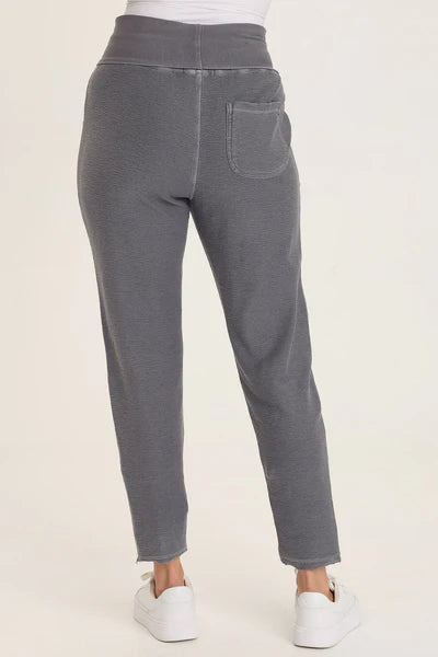 XCVI Wearables Kiefer Slim Leg Crepe Knit Pant  in Nebulous Pigment