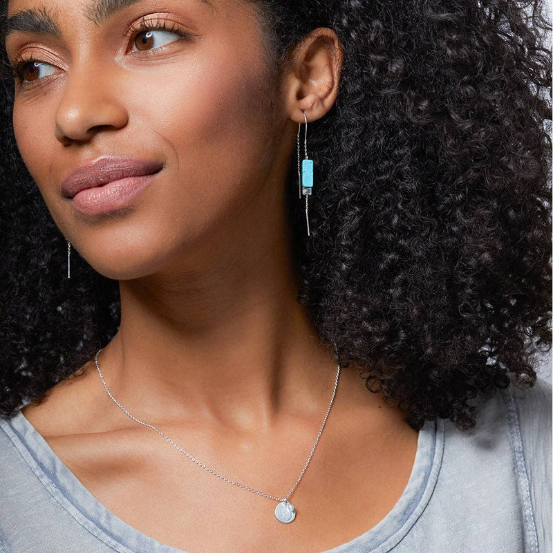 Stone Intention Charm Necklace - Moonstone/Silver