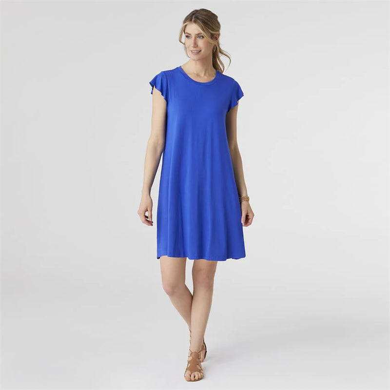 Francis Flutter Sleeve Dress - Cobalt Blue 2319007