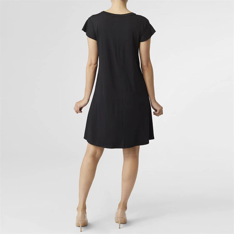 Francis Flutter Sleeve Dress - Black 2319007