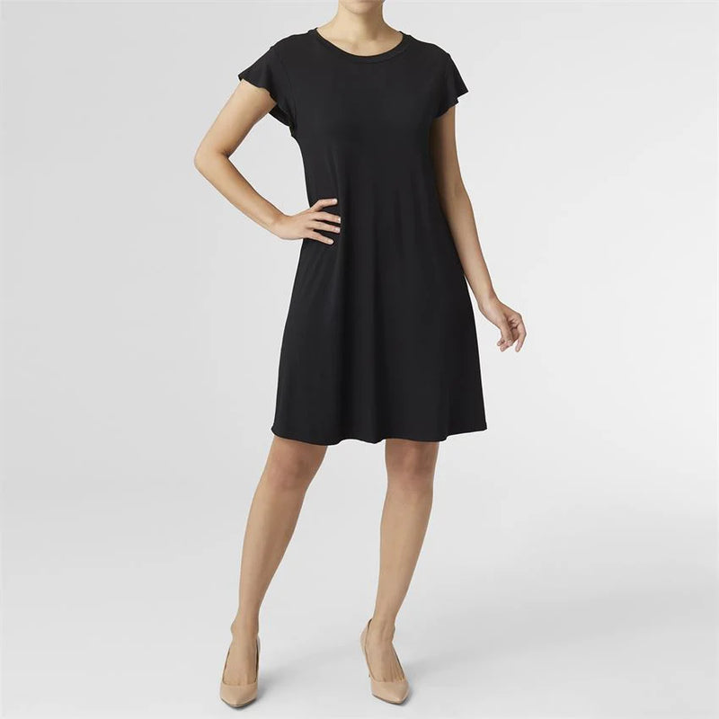 Francis Flutter Sleeve Dress - Black 2319007