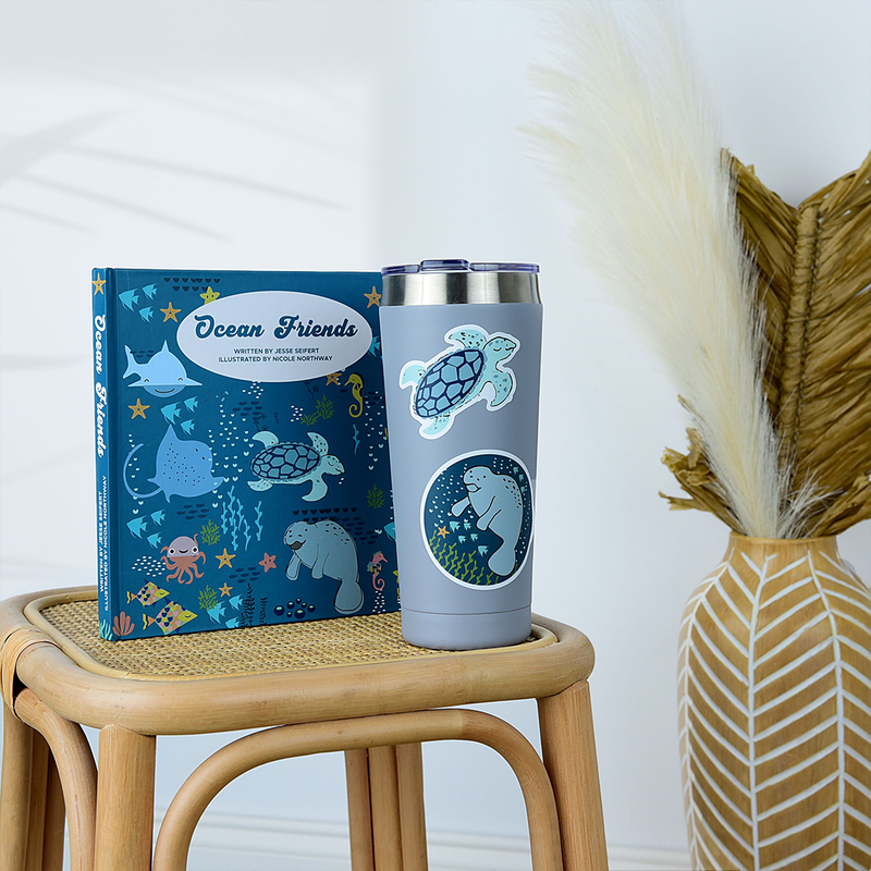 Manatee Ocean Under the Sea Sticker