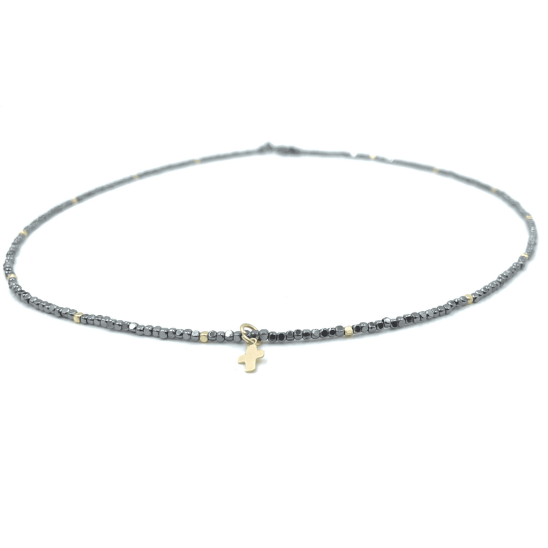 Erin Gray Luxe Cross on Hematite