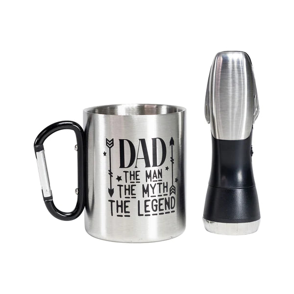 Dad The Man The Myth The Legend Mug and Flashlight Gift Set