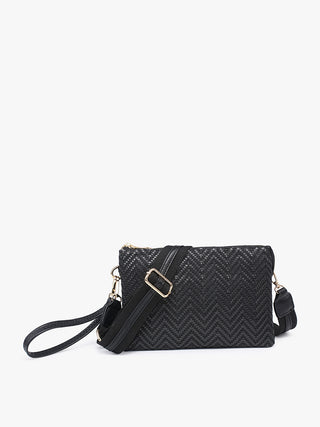 Izzy Woven Diagonal Crossbody w/ Guitar Strap - Assorted Colors