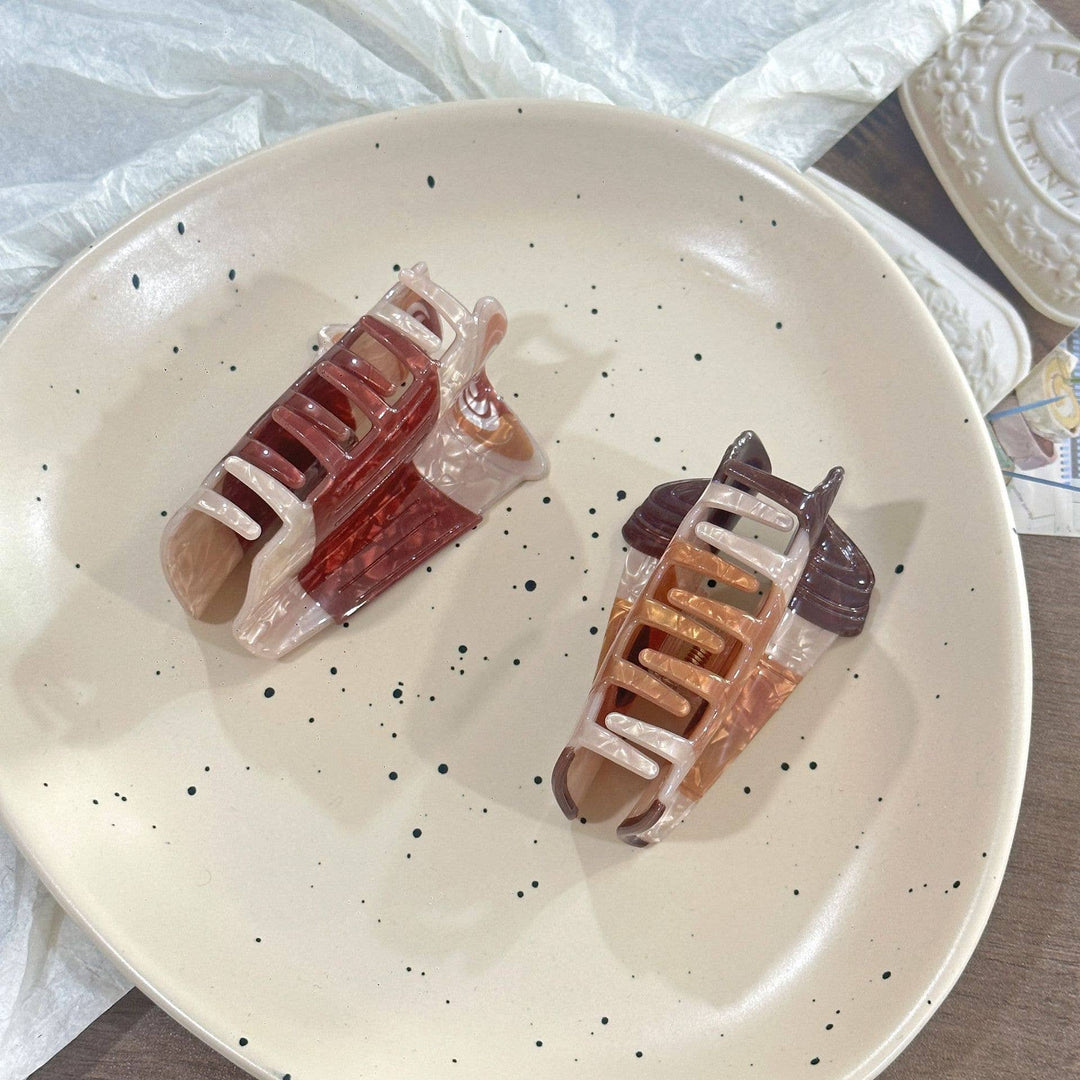 Simulation Coffee &amp; Croissant Hair Claw Clips