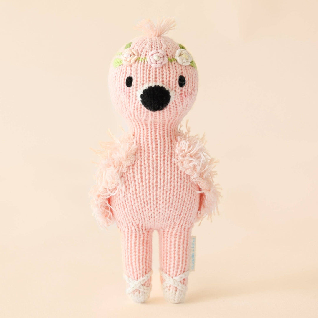 Cuddle+Kind Tiny Penelope the flamingo, gives 10 meals