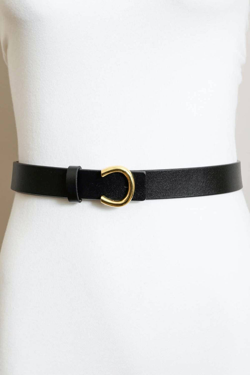 Minimalist Gold Horseshoe Belt -