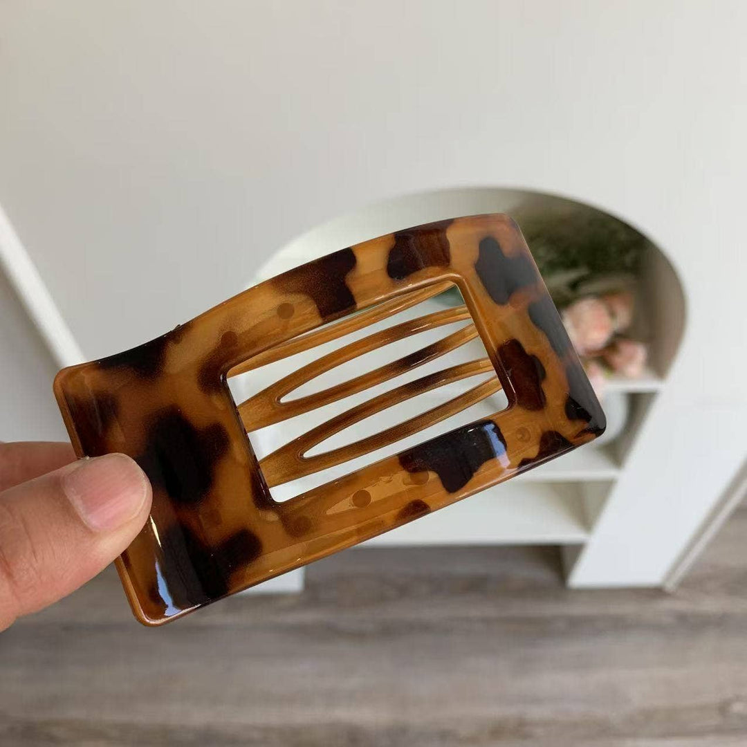 Elegant Rectangle Tortoiseshell &amp; Solid Color Hair Clips