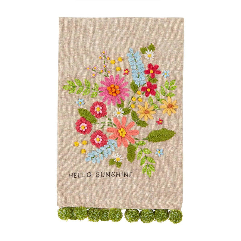 Mud Pie Floral Embroidered Kitchen Towels - 3 Styles