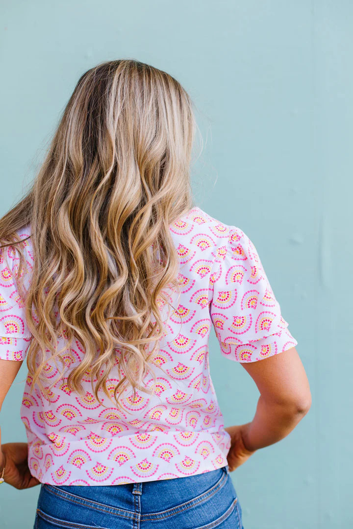 FINAL SALE Grayson Top - Breezy Afternoon Pink