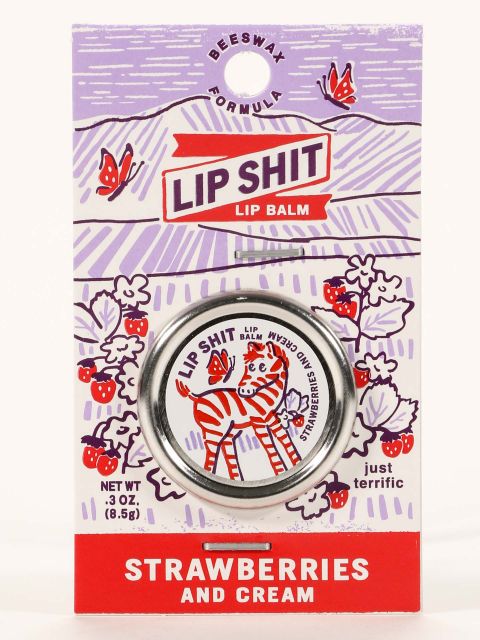 Blue Q Lip Shit Lip Balm - Strawberries and Cream