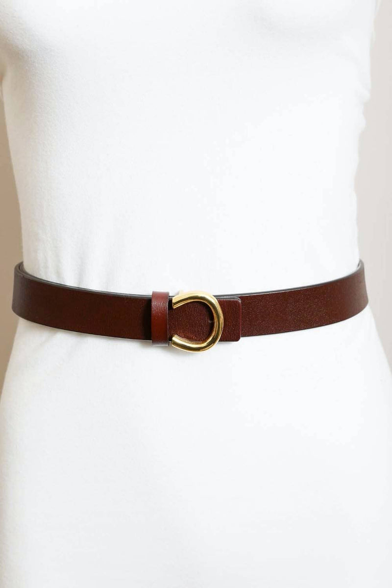 Minimalist Gold Horseshoe Belt -