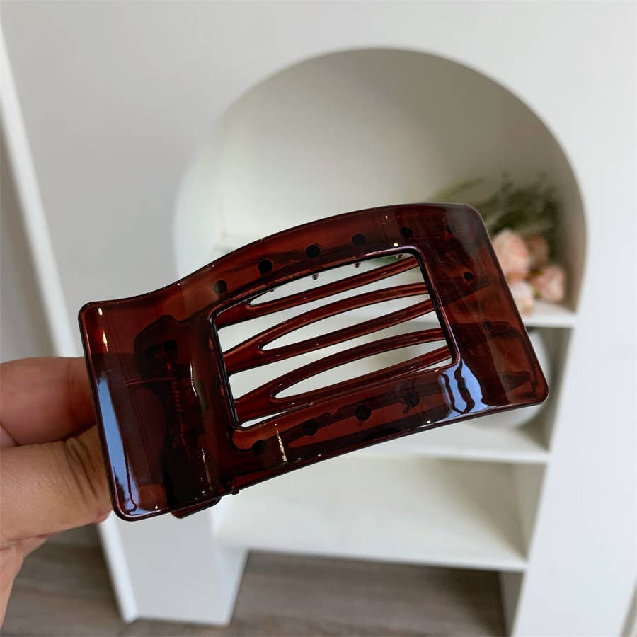 Elegant Rectangle Tortoiseshell &amp; Solid Color Hair Clips