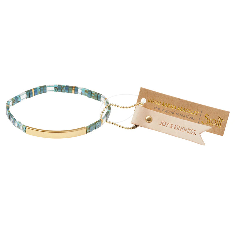Scout - Good Karma Miyuki Bracelet | Joy & Kindness - Marine/Gold