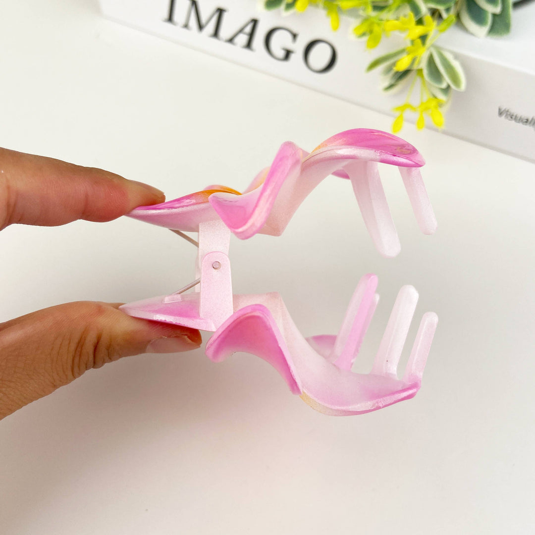 Colorful plumeria hair Clip