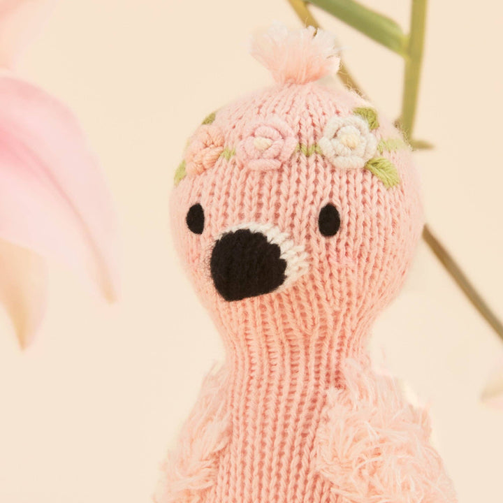 Cuddle+Kind Tiny Penelope the flamingo, gives 10 meals