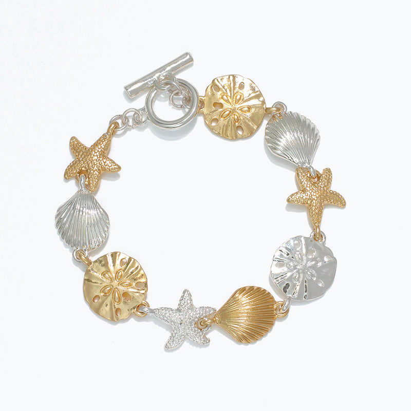 Bracelet-Two tone Sea Life