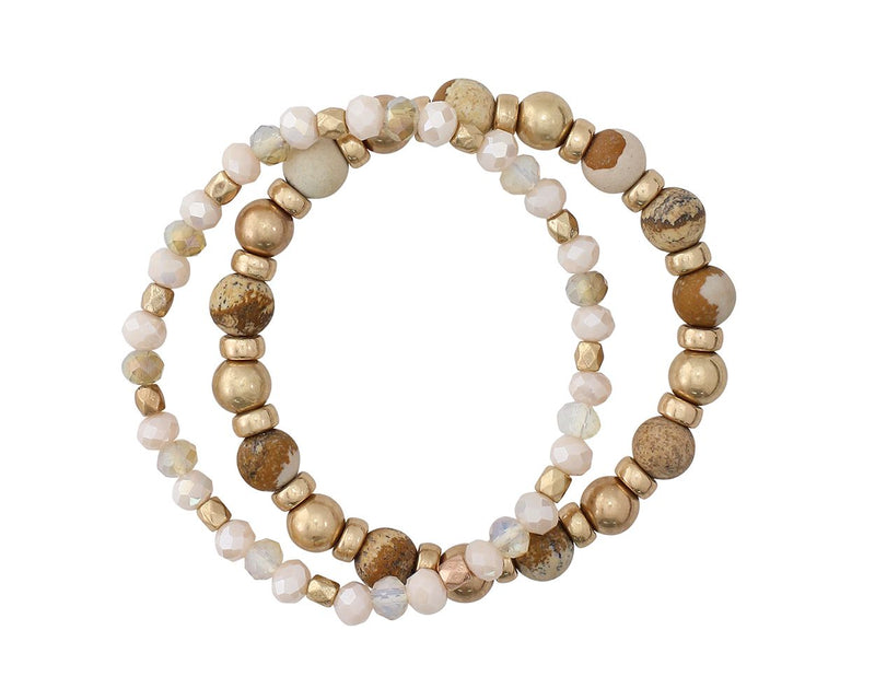 Earth Tone Bead Bracelet