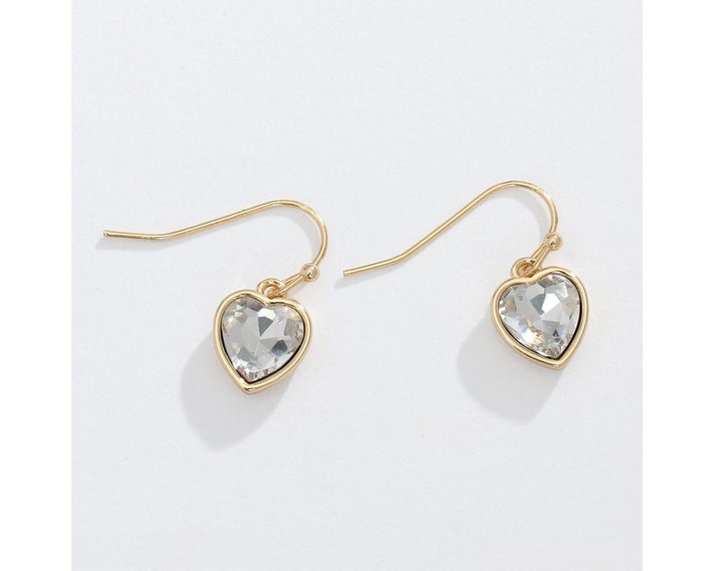 Adorable gold hearts with crystal inlay 8102431
