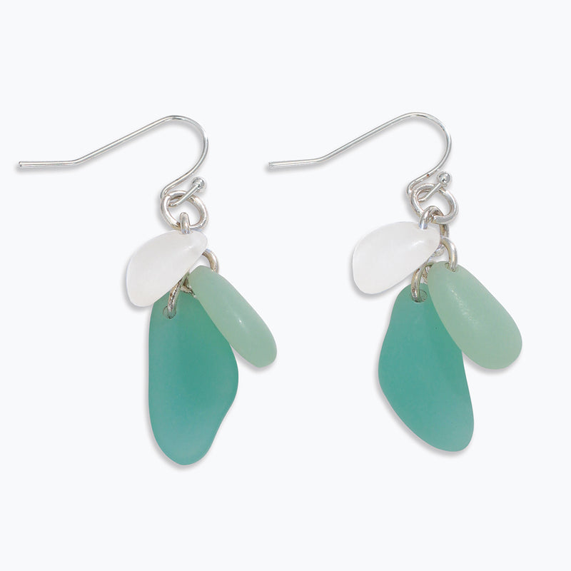 Earrings-Sea Glass Cluster