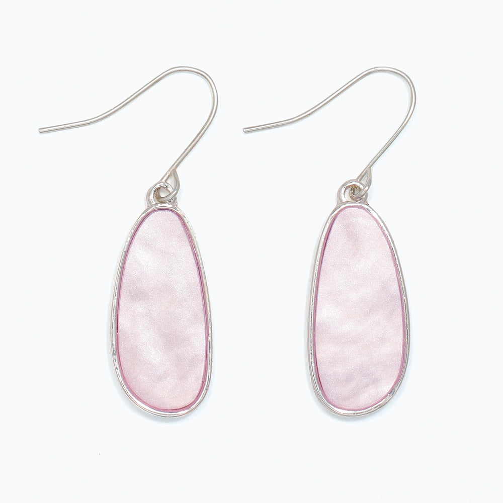 Earrings-Genuine Shell in Silver