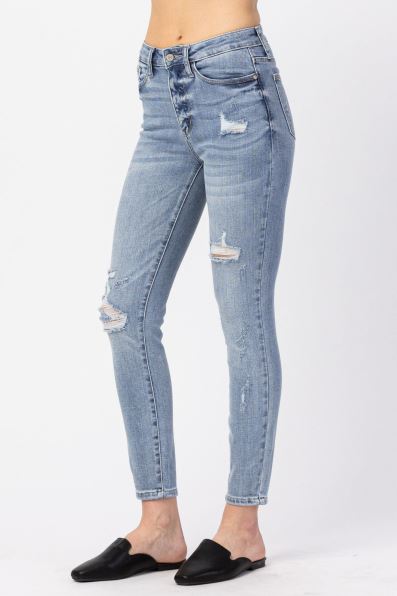 FINAL SALE Judy Blue Hi-Waist Destroy Skinny Jeans - Sizes 5-20W