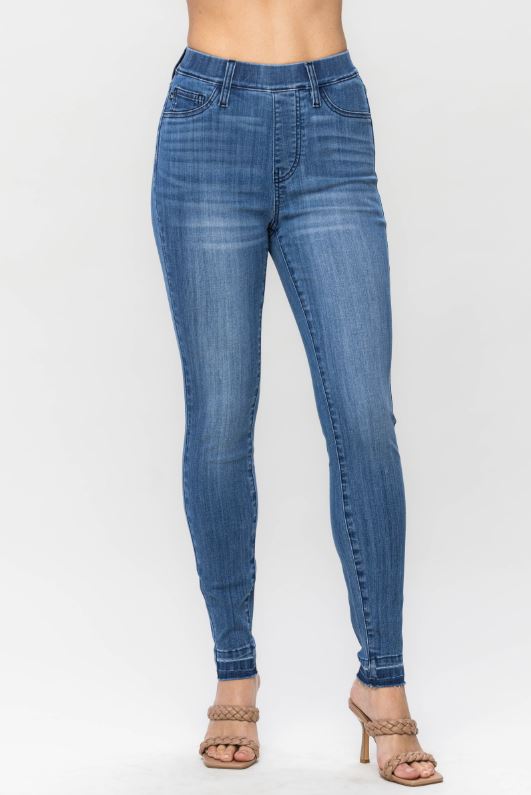 88746 FINAL SALE Judy Blue High Waist Pull On Skinny Jeans - Sizes 0-22W
